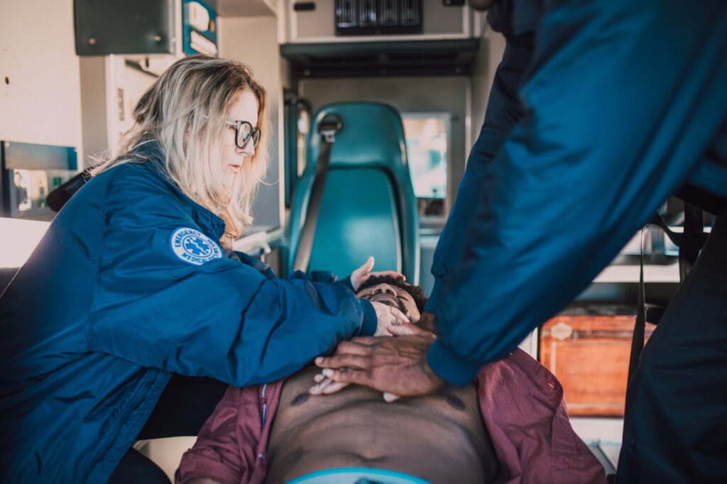 Paramedic Performing CPR